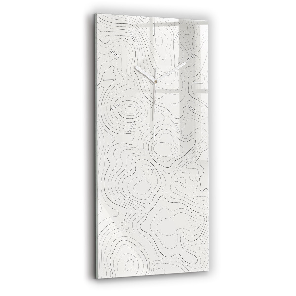Ceas din sticlă dreptunghiular vertical decorativ Pete de abstractizare