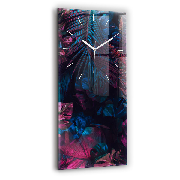 Ceas din sticlă dreptunghiular vertical decorativ Flori exotice