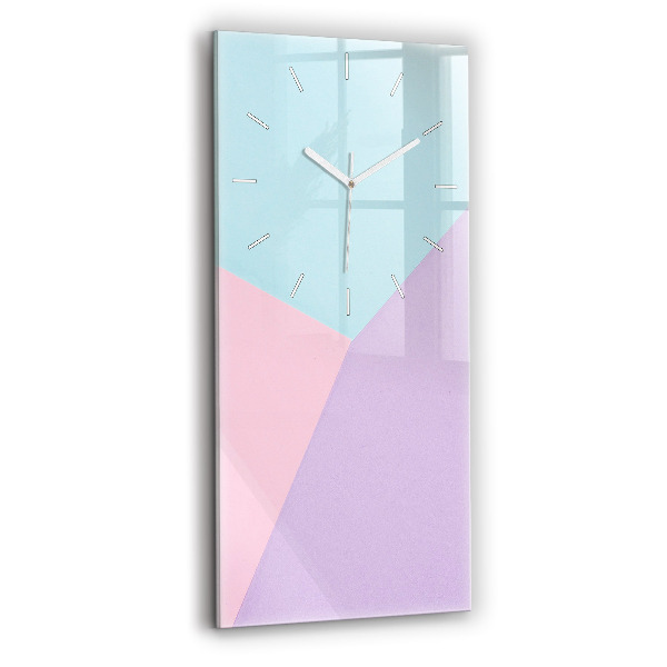 Ceas din sticlă dreptunghiular vertical decorativ Model pastelat