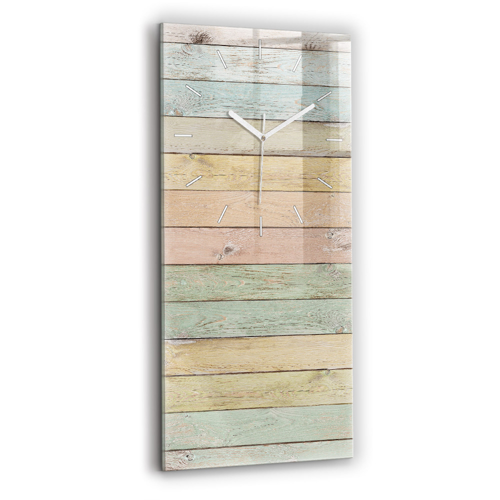 Ceas din sticlă dreptunghiular vertical decorativ Plăci colorate