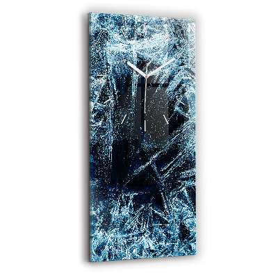 Ceas vertical de perete din sticlă decorativ Zid înghețat
