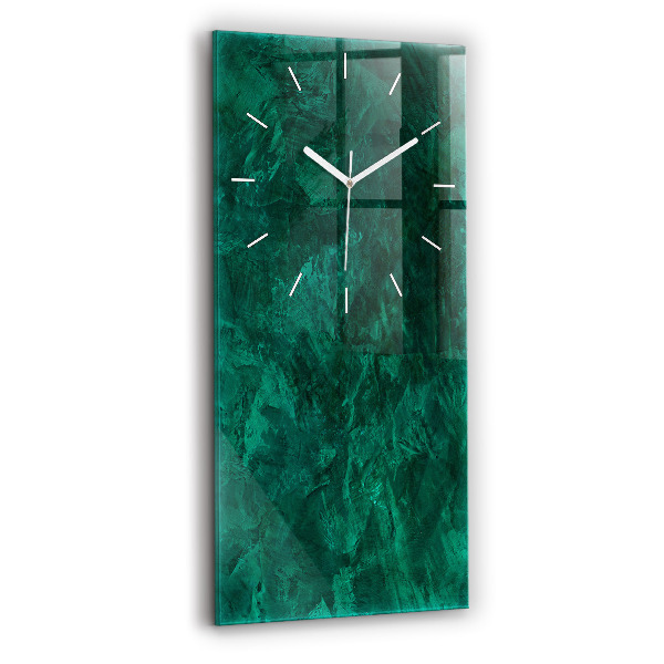 Ceas vertical de perete din sticlă decorativ Zidul de smarald