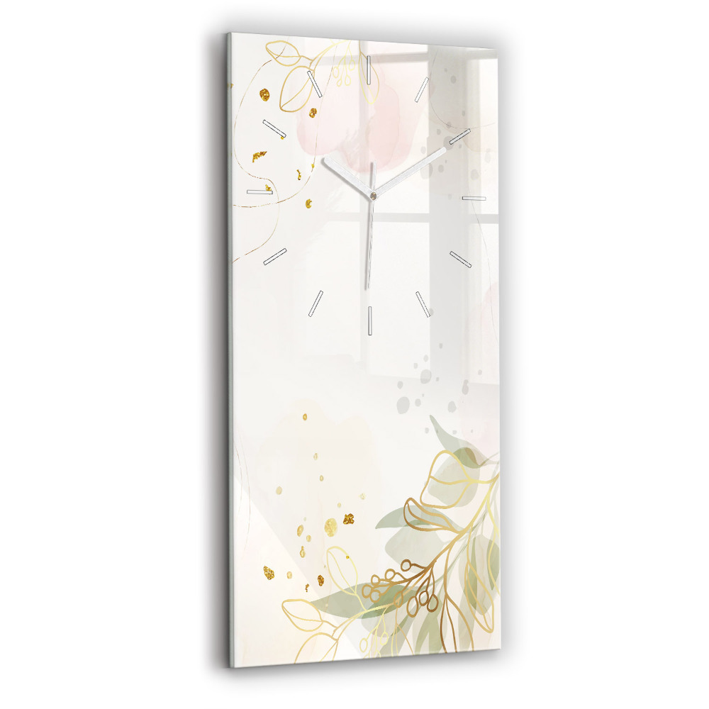 Ceas din sticlă dreptunghiular vertical decorativ Abstracție pastelată