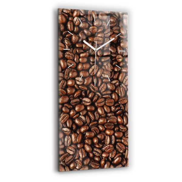 Ceas din sticlă dreptunghiular vertical decorativ boabe de cafea