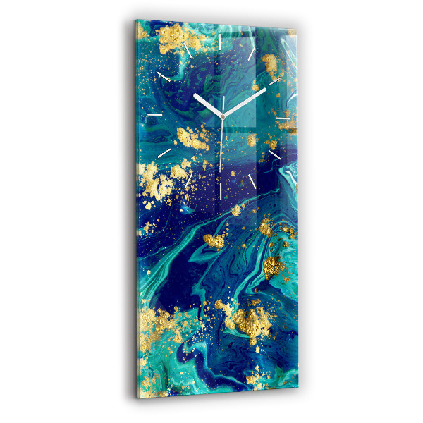 Ceas din sticlă dreptunghiular vertical decorativ Abstracție modernă