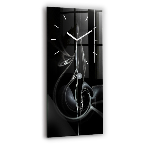 Ceas din sticlă dreptunghiular vertical decorativ Fum abstract
