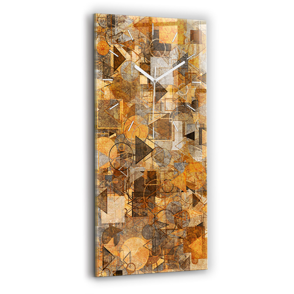 Ceas din sticlă dreptunghiular vertical decorativ Forme geometrice