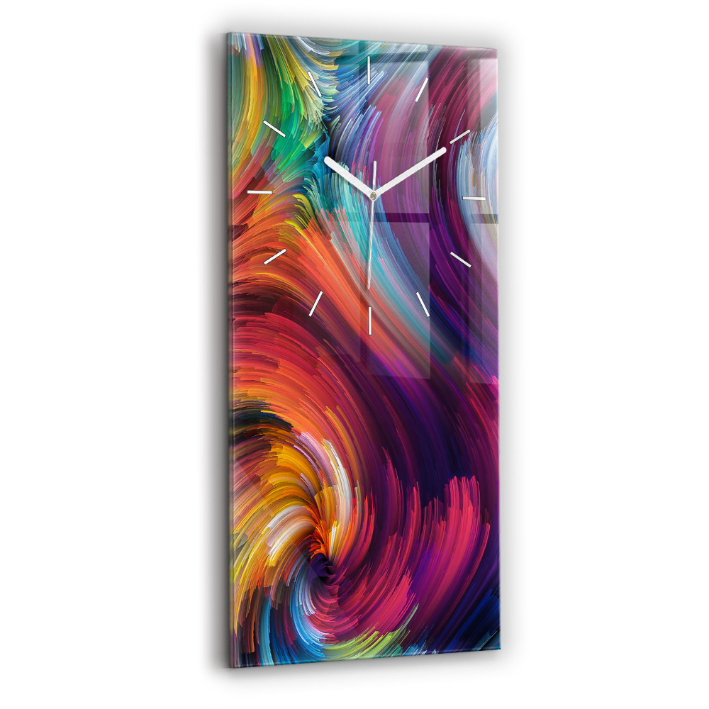 Ceas vertical de perete din sticlă decorativ Sala de abstracție