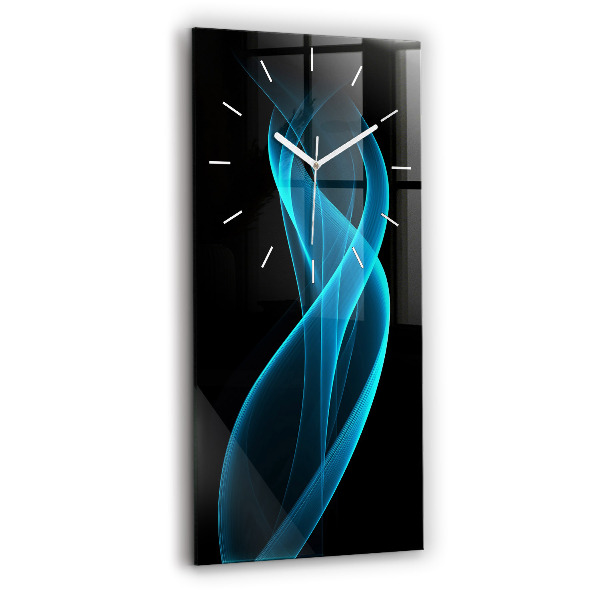 Ceas din sticlă dreptunghiular vertical decorativ Abstracție albastră