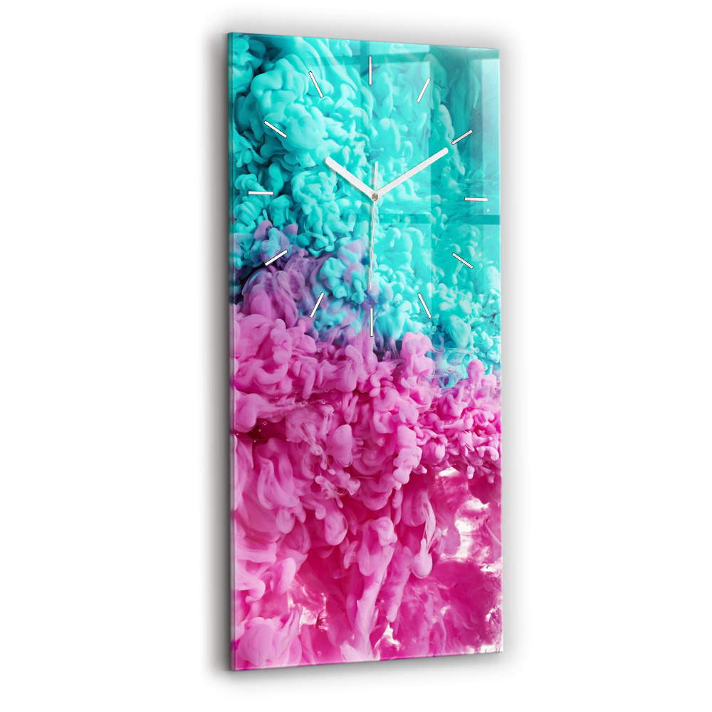 Ceas vertical de perete din sticlă decorativ Artă modernă - pete