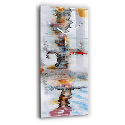 Ceas din sticlă dreptunghiular vertical decorativ Abstracție