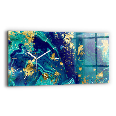 Ceas perete din sticlă orizontale la modă Abstracție modernă
