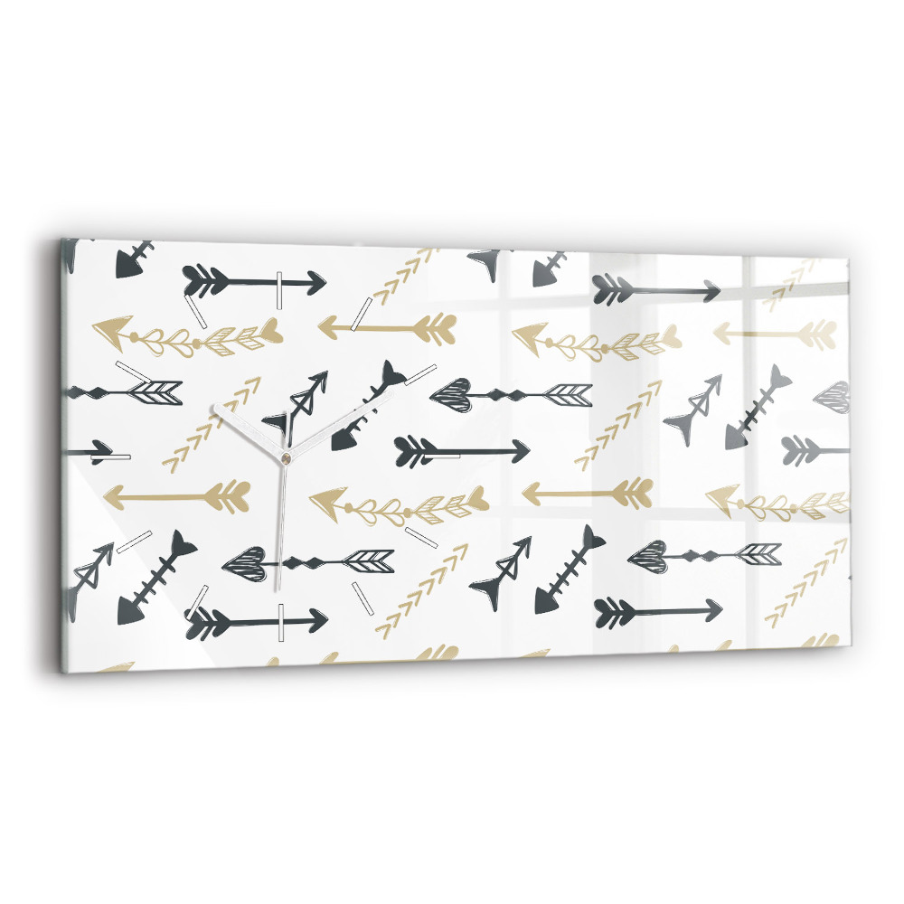 Ceas orizontale de perete din sticlă la modă Model geometric hipster