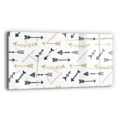 Ceas orizontale de perete din sticlă la modă Model geometric hipster