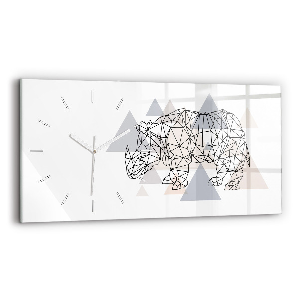 Ceas perete din sticlă orizontale la modă Model geometric