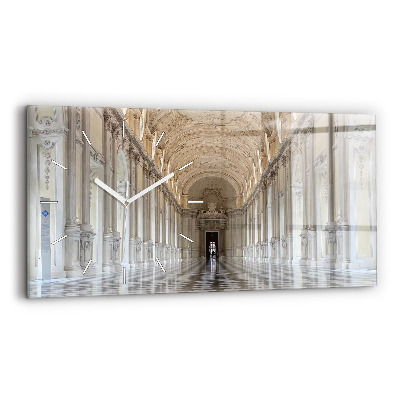 Ceas perete din sticlă orizontale la modă Muzeul La Veneria Reale