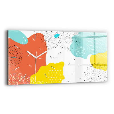 Ceas perete din sticlă orizontale la modă Abstractizare POP