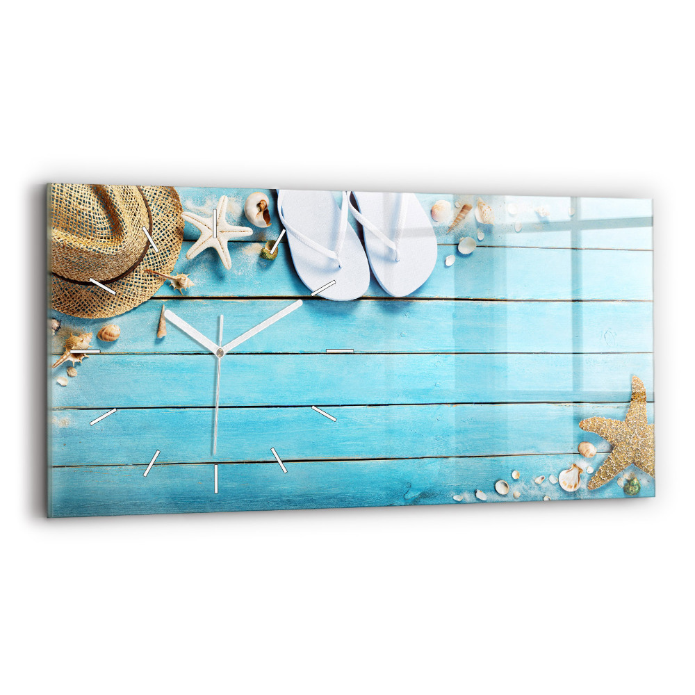 Ceas orizontale de perete din sticlă la modă Accesorii de sărbători