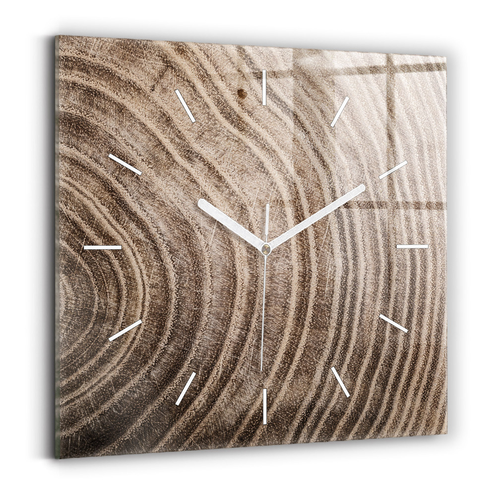 Ceas perete din sticlă pătrat Trunchi