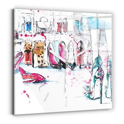 Ceas perete din sticlă pătrat Elementul feminității