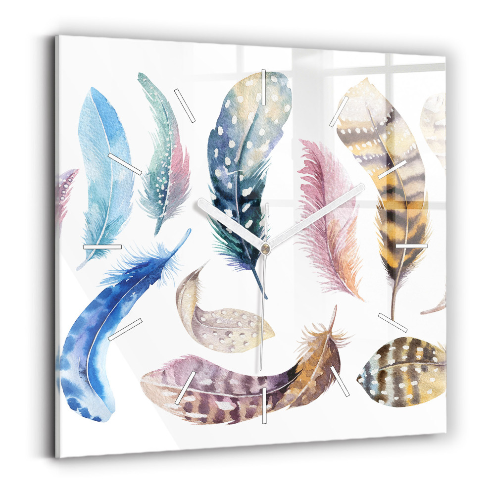 Ceas perete din sticlă pătrat Ilustrație de artă retro