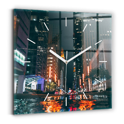 Ceas perete din sticlă pătrat Hilton Houston