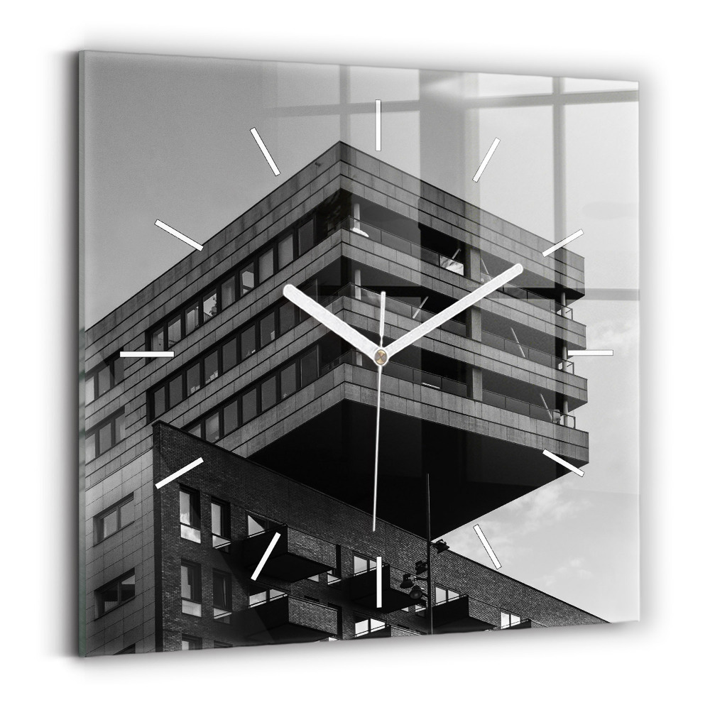 Ceas perete din sticlă pătrat Arhitectură în Amsterdam