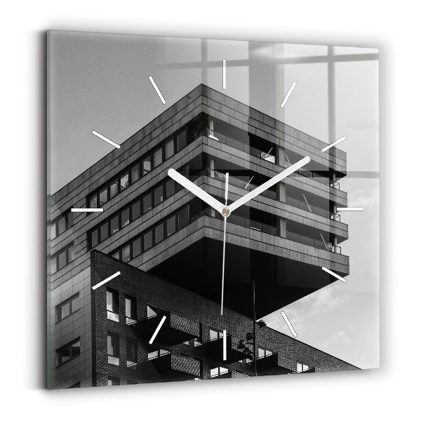 Ceas perete din sticlă pătrat Arhitectură în Amsterdam