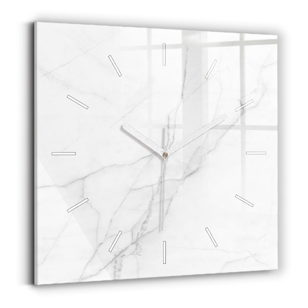 Ceas perete din sticlă pătrat Marmură decorativă