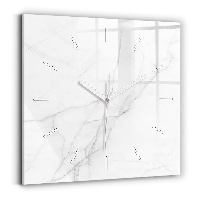 Ceas perete din sticlă pătrat Marmură decorativă