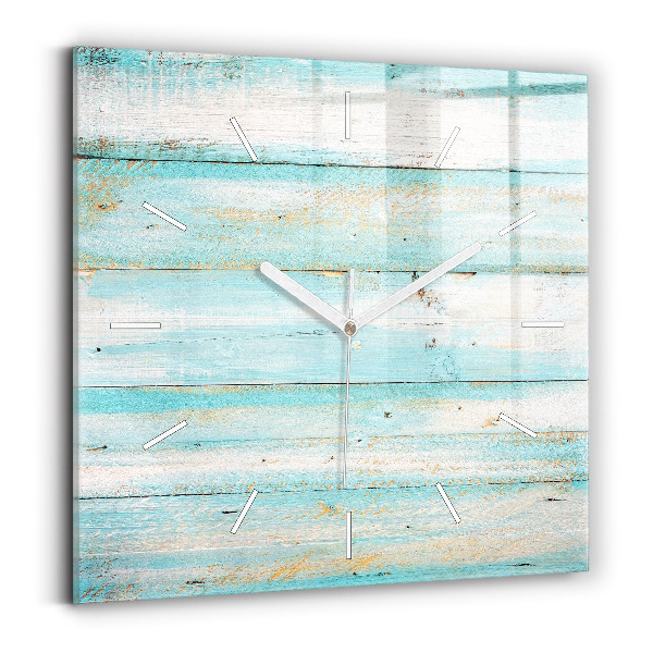 Ceas perete din sticlă pătrat Tabele albastre