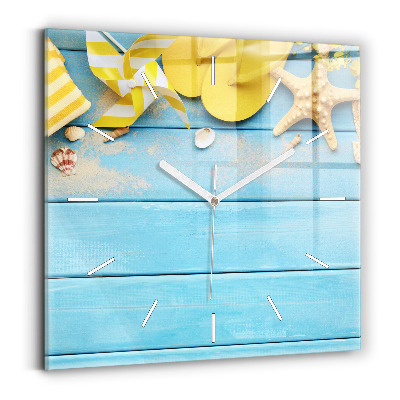 Ceas perete din sticlă pătrat Accesorii și plăci de plajă