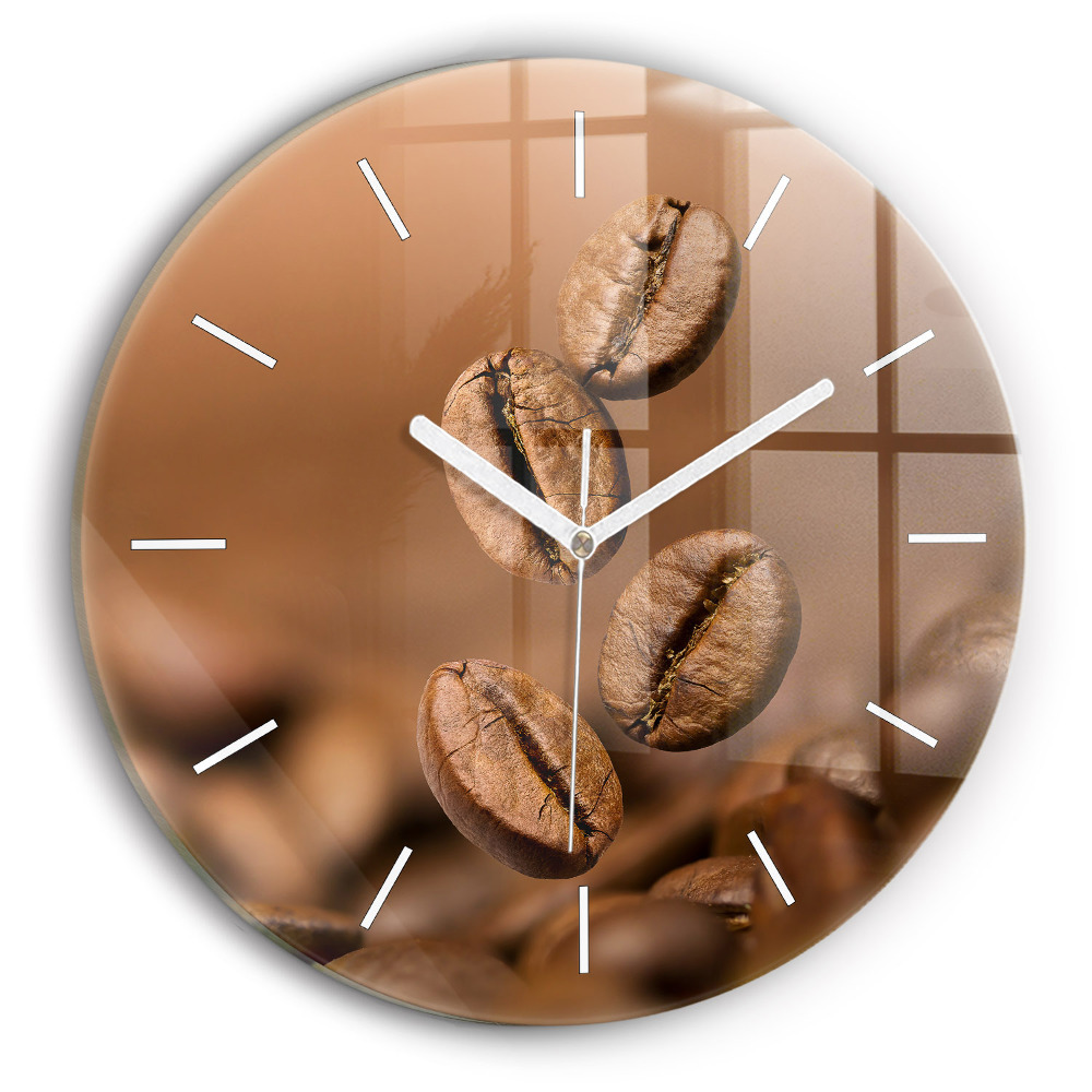 Ceas perete din sticlă rotund unic Culori abstracte