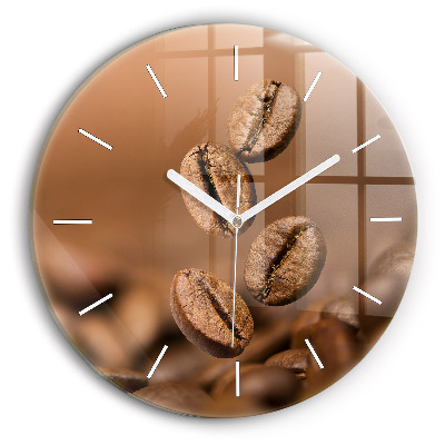 Ceas perete din sticlă rotund unic Culori abstracte