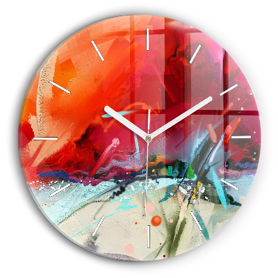 Ceas rotund de perete din sticlă unic Rânduri de condimente