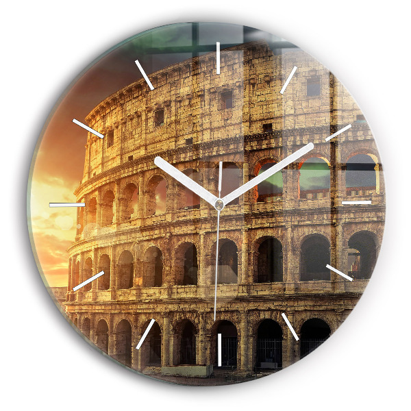 Ceas perete din sticlă rotund unic Colosseumul roman