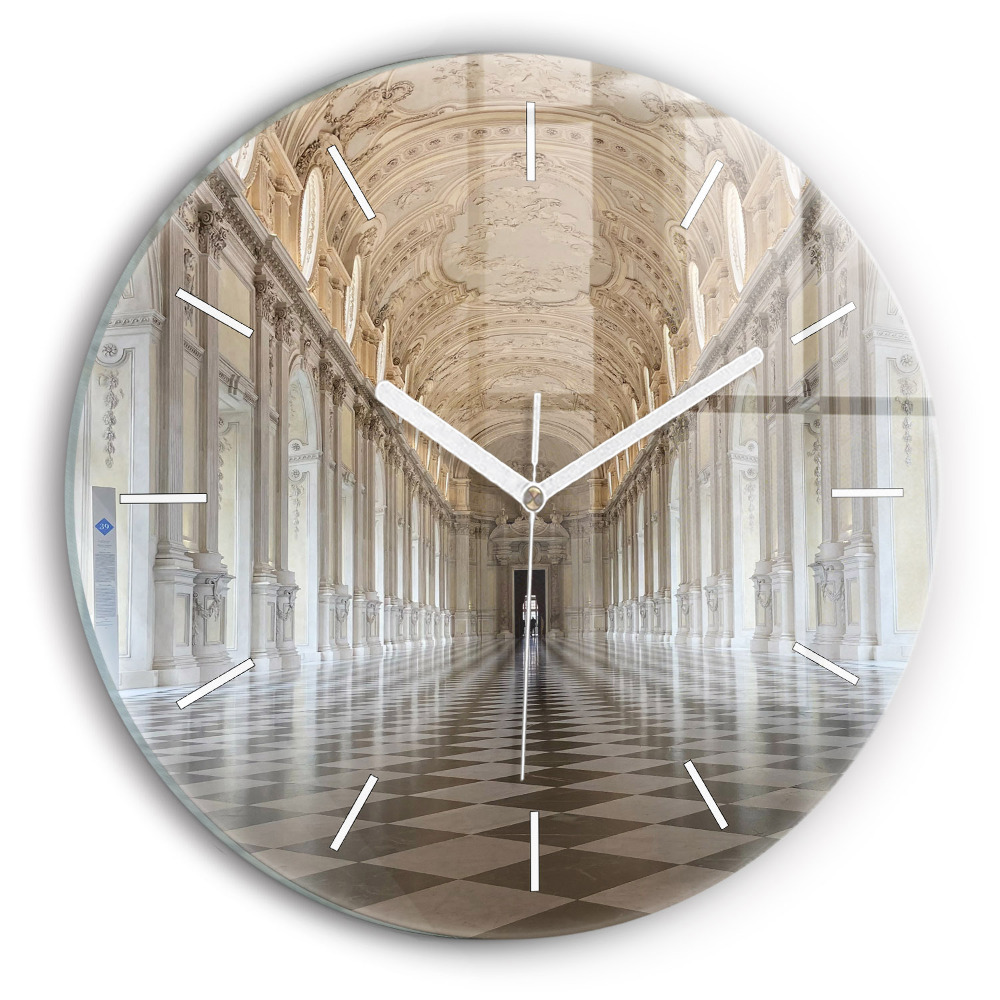 Ceas perete din sticlă rotund unic Muzeul La Veneria Reale