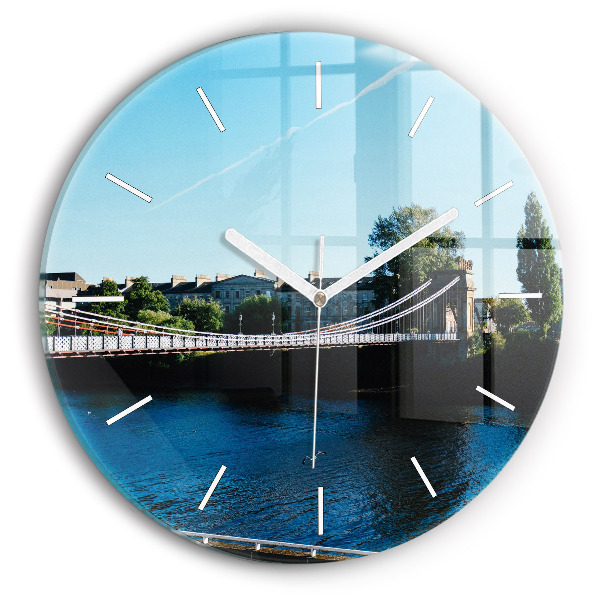 Ceas perete din sticlă rotund unic Southportland, Scoția