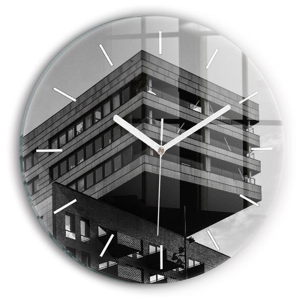 Ceas perete din sticlă rotund unic Arhitectură în Amsterdam