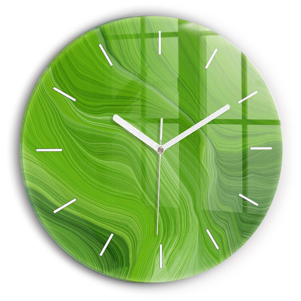 Ceas rotund de perete din sticlă unic Valuri moderne