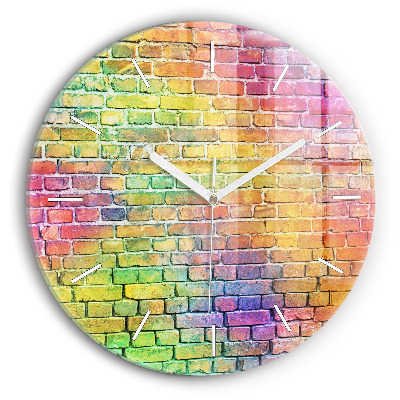 Ceas rotund de perete din sticlă unic Perete pictat