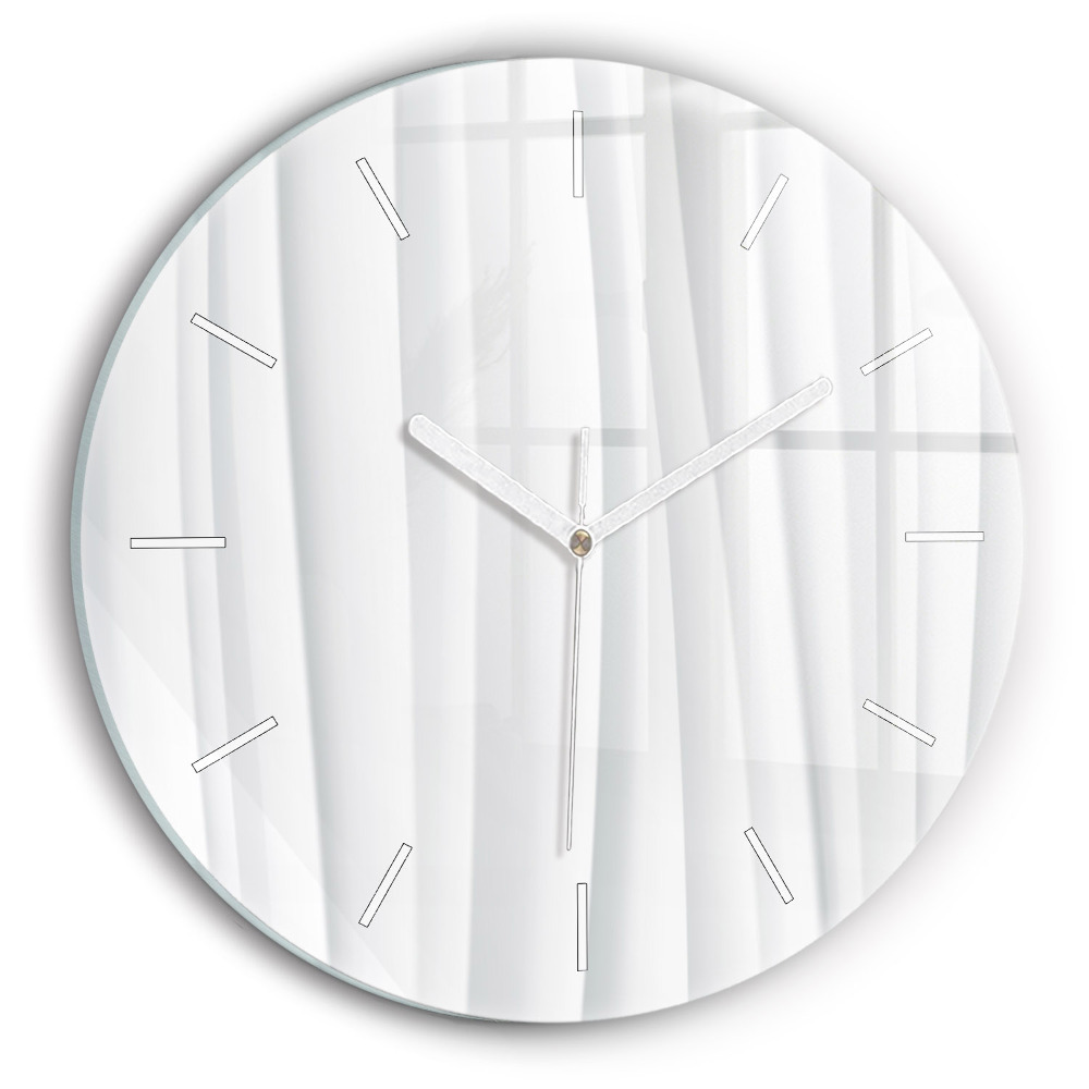 Ceas rotund de perete din sticlă unic Textură de valuri